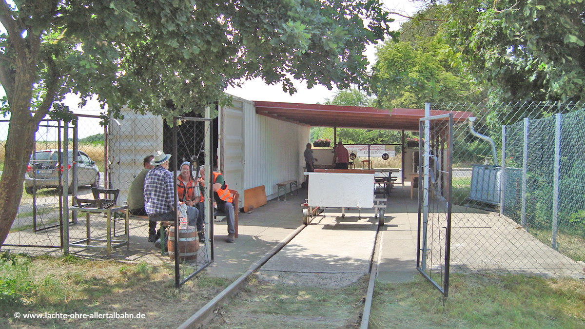 Draisinenbahnhof Wittingen, Blickrichtung West